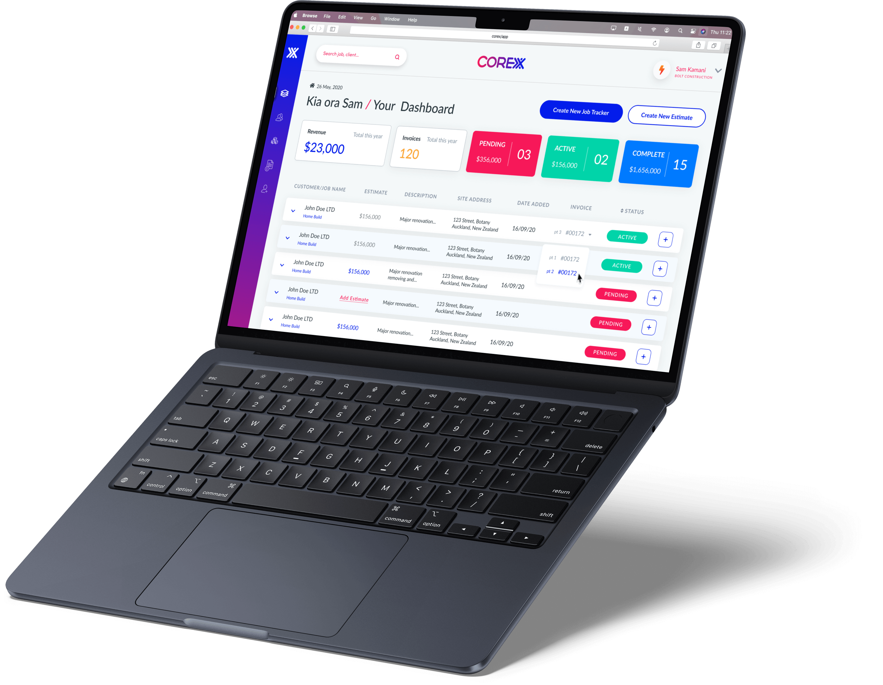 Corex on MacBook